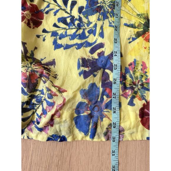 Anthropologie x Vanessa Virginia Halter Dress Sz 0 Floral Sundress Yellow 2016 - Picture 4 of 8